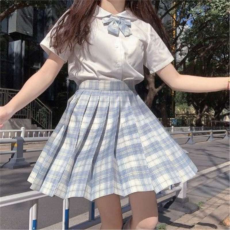 Children'S Jk Uniform Suit 12-Year-Old Cute Girl White Skirt Top Navy Style Sailor Suit Short-Sleeved Summer - Image 2
